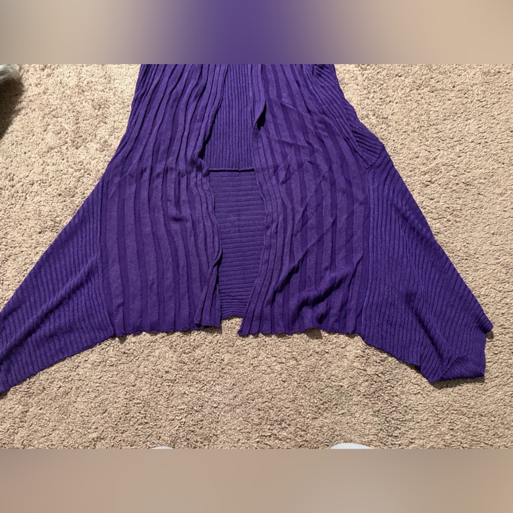 Purple Ribbed Sweater - Picture 4 of 5